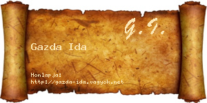 Gazda Ida névjegykártya